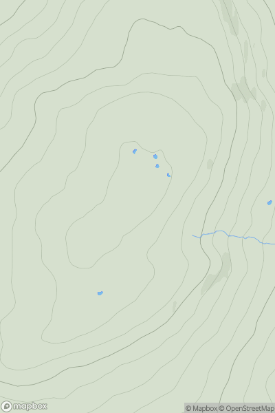 Thumbnail image for Round Hill [North Pennines] showing contour plot for surrounding peak